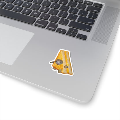 Sad Cat Meme In Grilled Cheese Costume Kiss-Cut Sticker