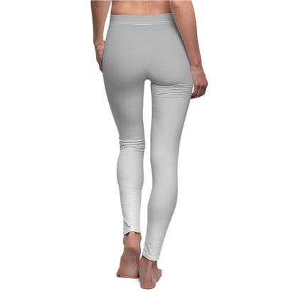 Light Grey and White Gradient Yoga Leggings