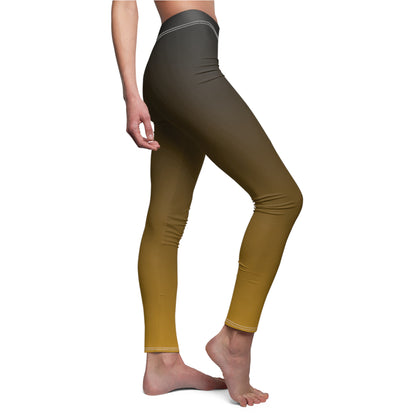 Black and Gold Gradient Yoga Leggings