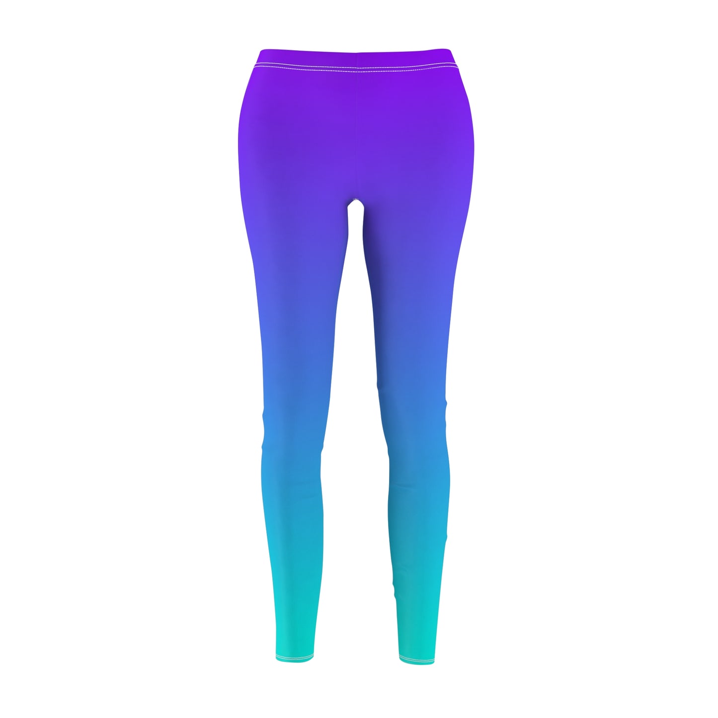 Purple Blue Cyan/Teal Gradient Yoga Leggings