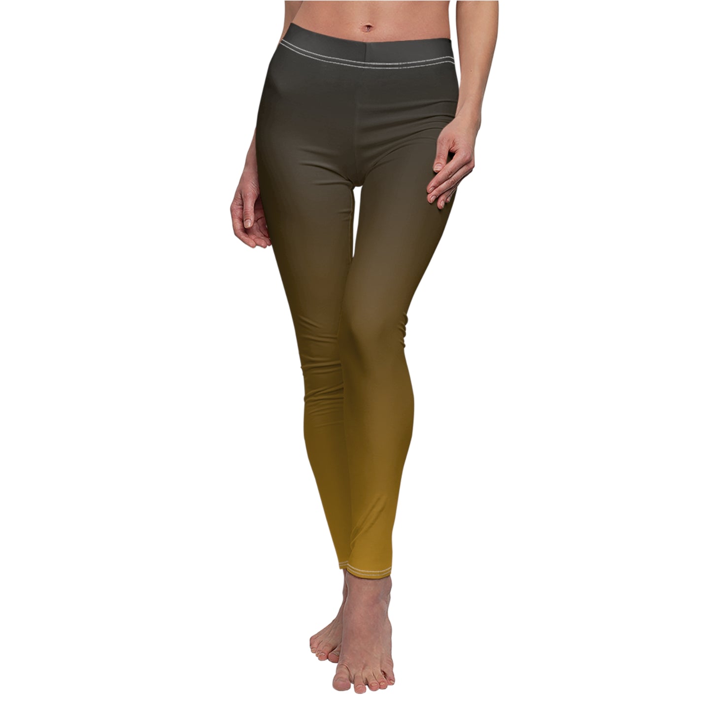 Black and Gold Gradient Yoga Leggings