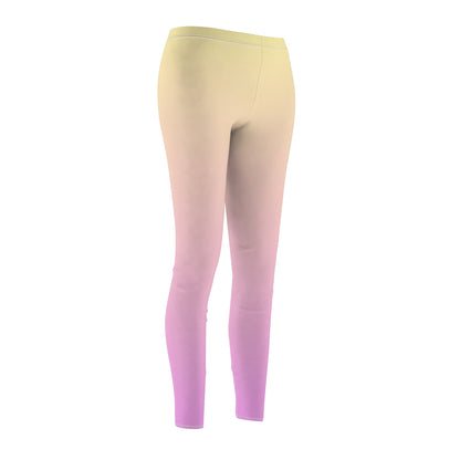 Gradient Yellow and Pink Yoga Leggings