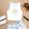 Printcess Women'S Y2K Cool Sleeveless round Neck Tank Top Cool Sun Graphic Print Short Vest Tee Cool Street Fashion Women Clothi