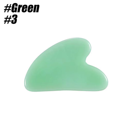 Gua Sha Facial Tools -Nature Jade Stone Guasha Massage Tool - Nature Jade Stone for Scraping Facial and SPA Acupuncture Therapy