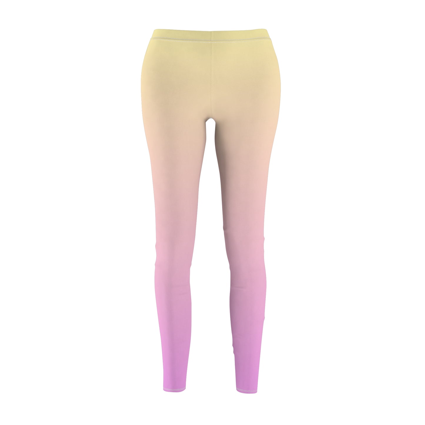 Gradient Yellow and Pink Yoga Leggings