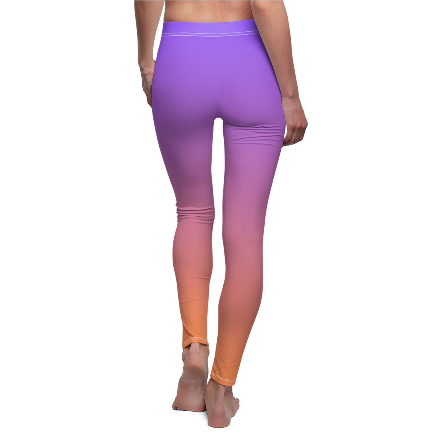 Purple Pink Orange Gradient Yoga Leggings