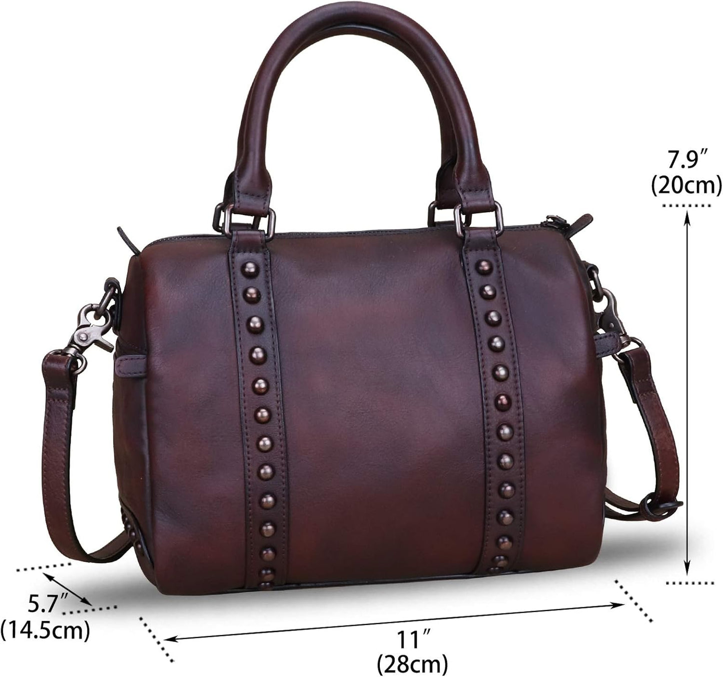 Genuine Leather Handbags for Women Purse Satchel Vintage Handmade Handbag Crossbody Shoulder Bags