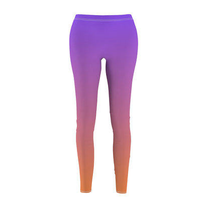 Purple Pink Orange Gradient Yoga Leggings