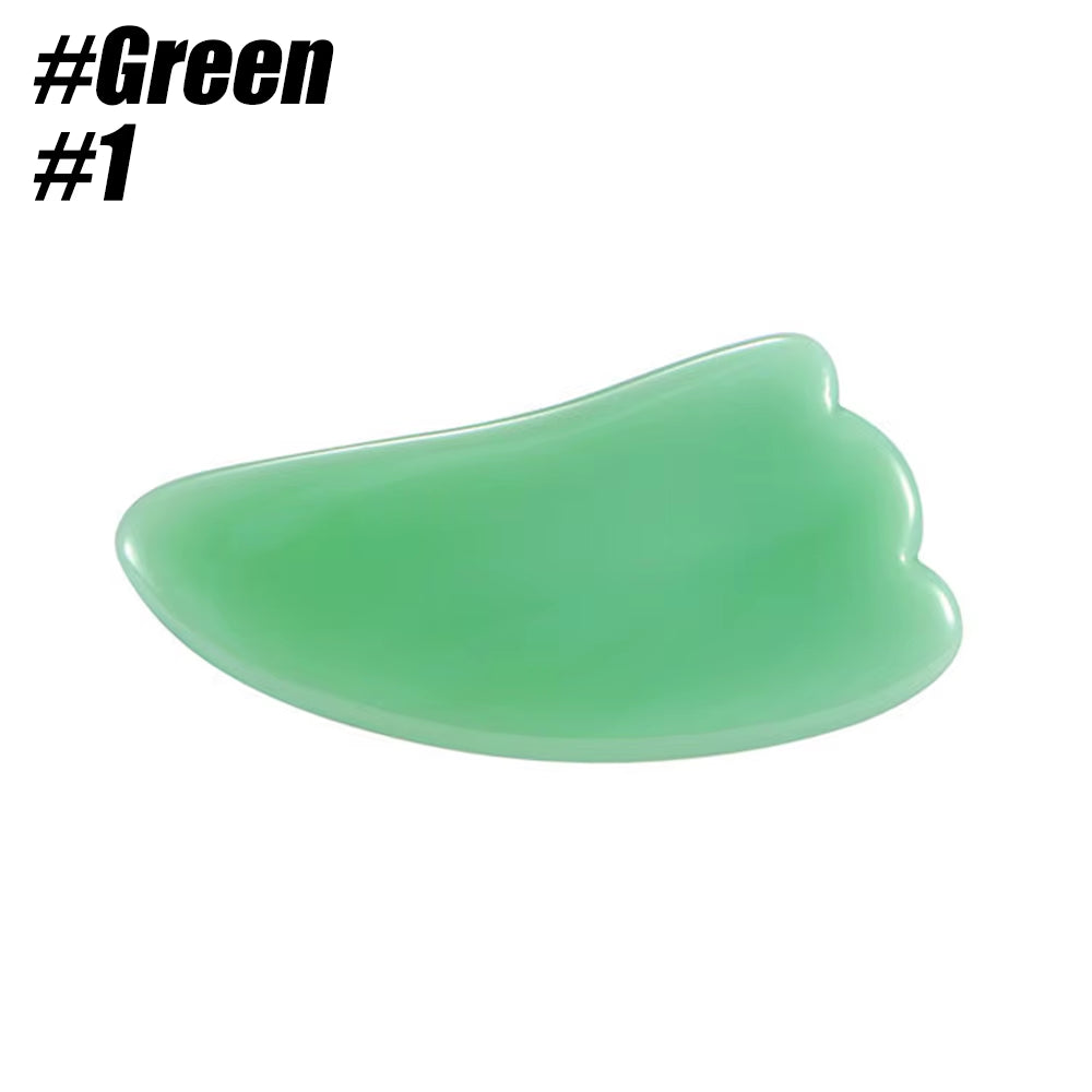 Gua Sha Facial Tools -Nature Jade Stone Guasha Massage Tool - Nature Jade Stone for Scraping Facial and SPA Acupuncture Therapy