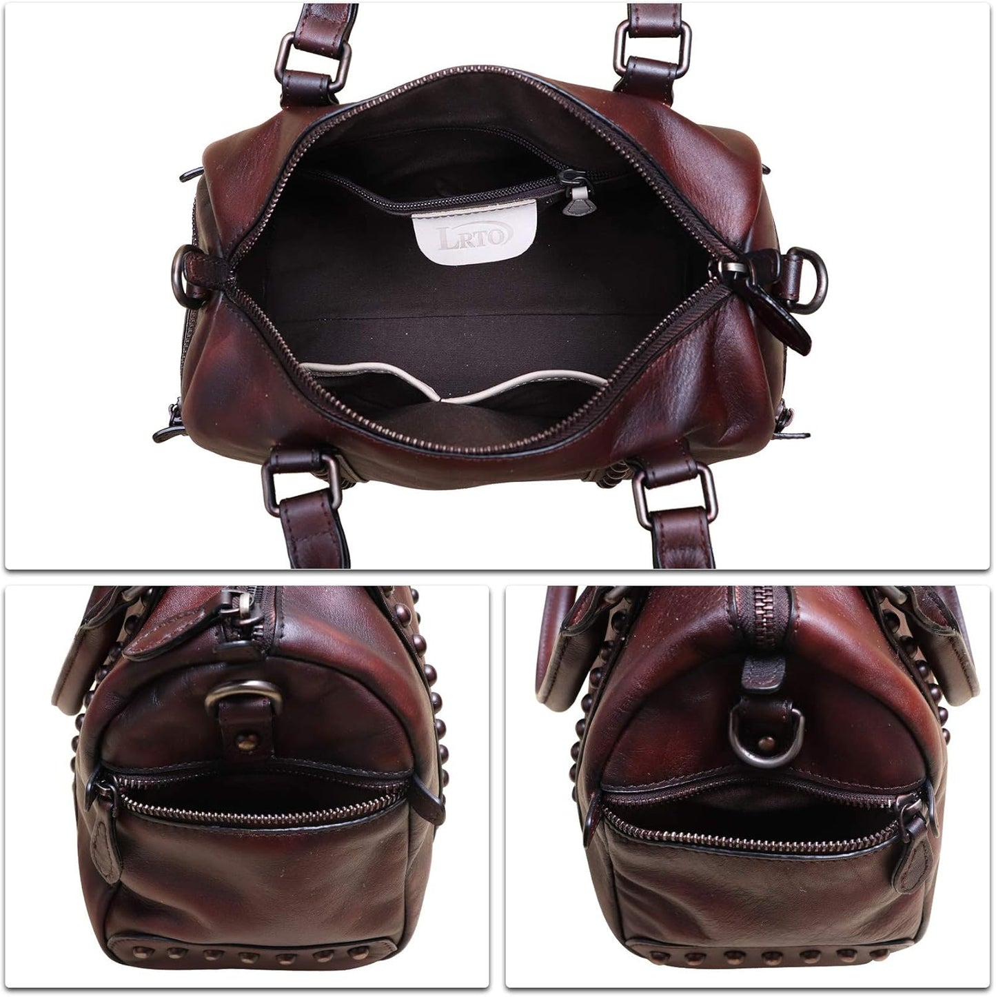 Genuine Leather Handbags for Women Purse Satchel Vintage Handmade Handbag Crossbody Shoulder Bags