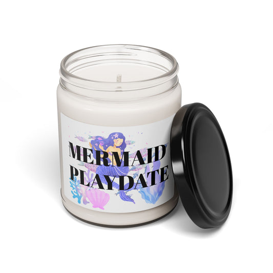 "Mermaid Playdate" Scented Offensive/Satirical Soy Candle, 9oz