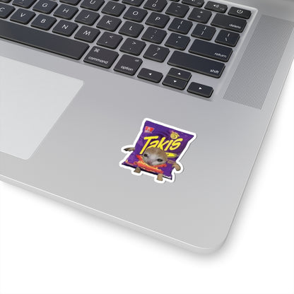 Sad Cat Meme In Takis Costume Kiss-Cut Sticker