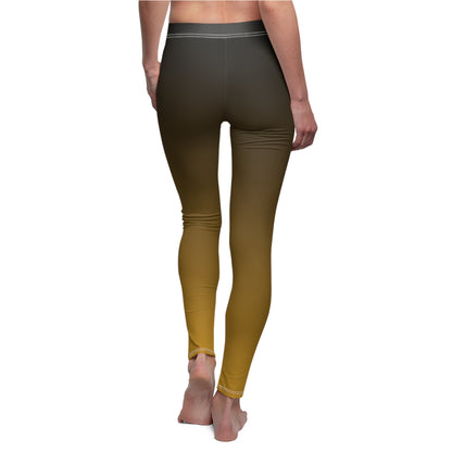 Black and Gold Gradient Yoga Leggings