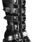 Women'S Punk Goth Platform Boots Buckle Straps Back Zipper Gothic Boots Ladies Rivets Metal Decoration Long Boots Knee High Tall Boots Combat Boots