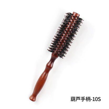 6 Style Natural Boar Bristle Hair round Brush Wood Handle round Barrel Hair Comb Hair Roller Brush Hairdressing Styling Tools